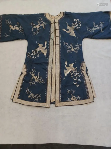 Antique Chinese Robe Hand Embroidered