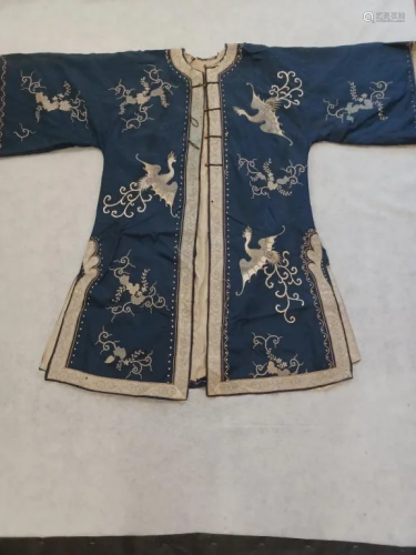Antique Chinese Robe Hand Embroidered