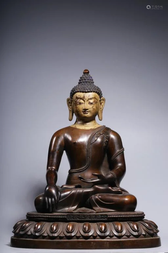 Chinese Gilt Bronze Buddha,Mark