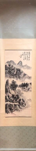 Chinese Ink Color Scroll Painting