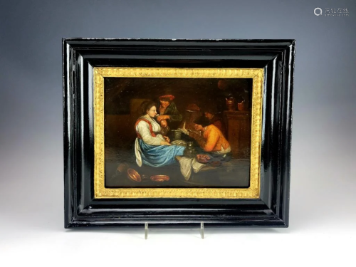 Antique Old Master Painting J.Steen style