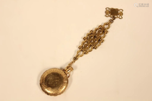 Gold Filled Pocket Watch w Chain