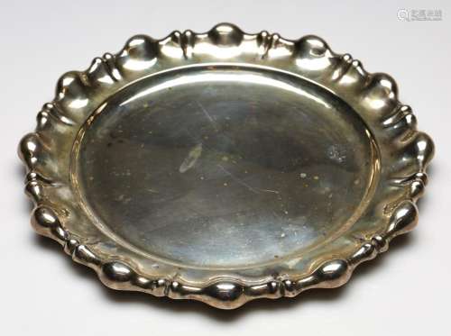 A 19th Century Austro-Hungarian Sterling Silver Tray (Dia:30...