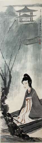 A Fu baoshi's figure painting