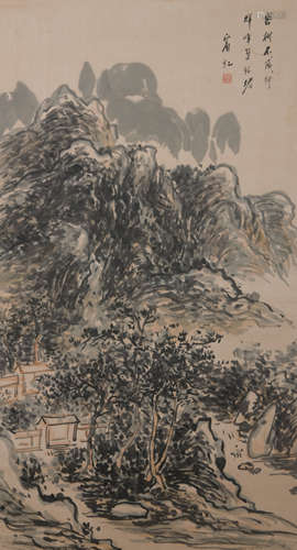 A Huang binhong's landscape painting