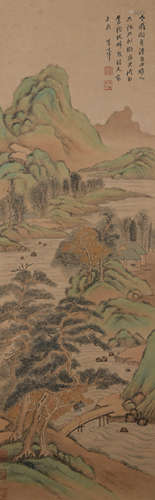 A Dong qichang's landscape painting