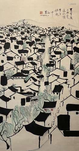 A Wu guanzhong's landscape painting