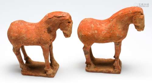 Tang Dynasty Potted Horses, Dated AD 618-907 (H:13cm W:13cm)
