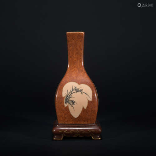 A bronze glazed vase