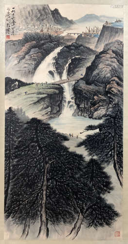 A Li xiongcai's landscape painting