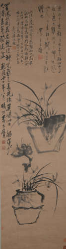 A Li fangying's orchid painting