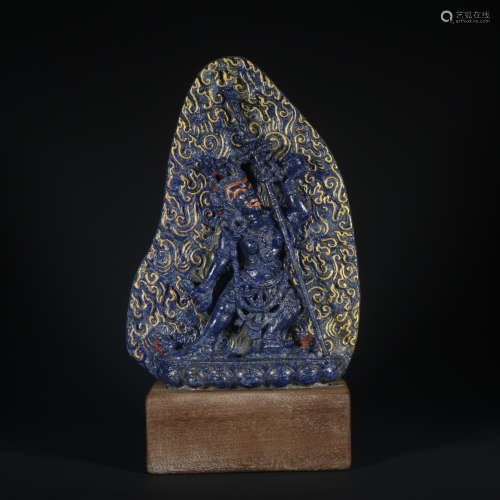 A lapis lazuli buddha