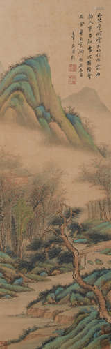 A Dong qichang's landscape painting