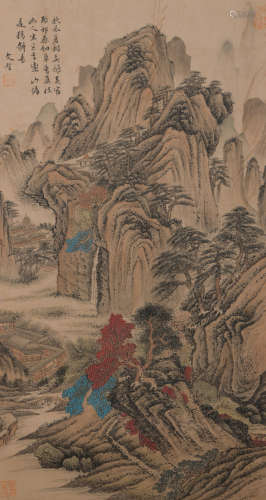 A Wen bi's landscape painting