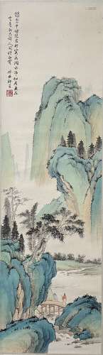A Qi kun's landscape painting