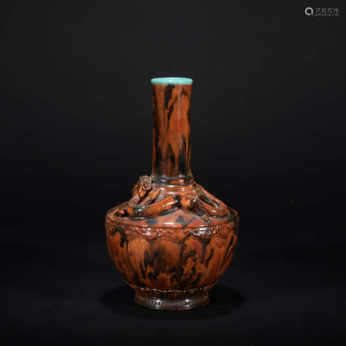 A bronze glazed 'dragon' vase