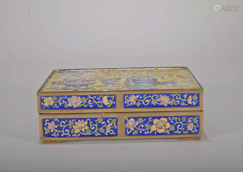 A enamel box and cover