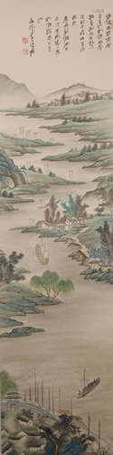 A Zhang daqian's landscape painting