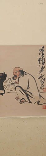 A Qi baishi's figure painting