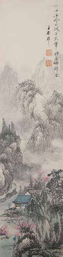 A Wang yuanqi's landscape painting