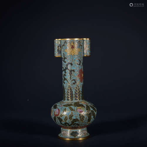 A Cloisonne enamel vase