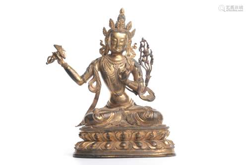 Chinese gilted bronze buddha statue