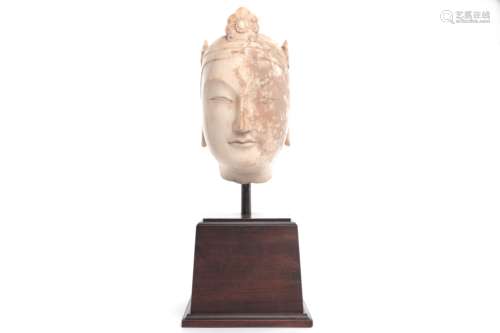 Chinese white marbel buddha head