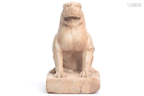 Chinese stone lion statue