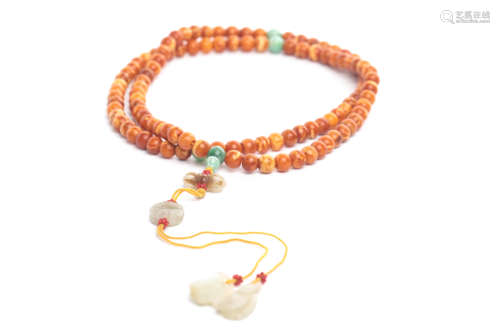 Chinese amber bead