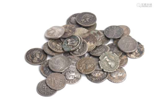 A group of ancient coins