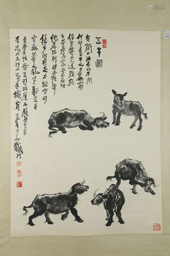 Chinese ink color painting