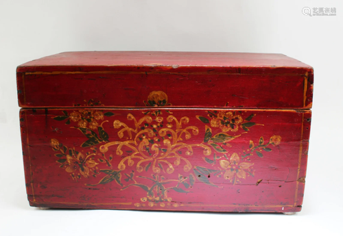 Ritual painted Box, Tibet, 19th century