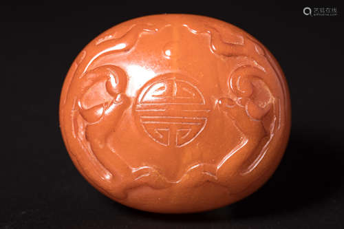 Chinese amber carving