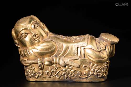 Chinese bronze pillow