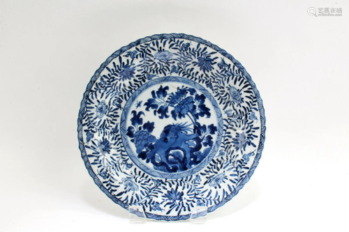 A Blue & White Porcelain Plate