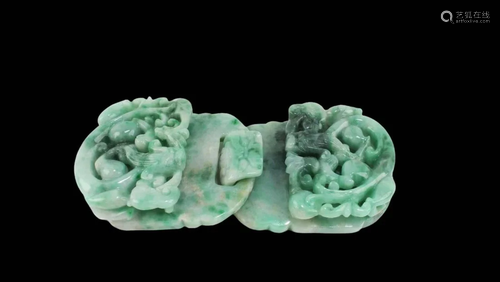 Chinese Carved Jade Belt Hook/Buckle