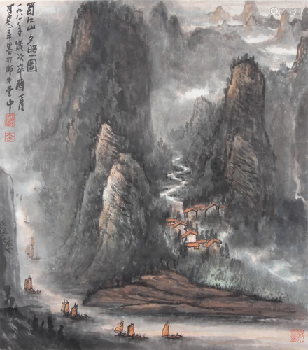 Chinese Landscape Painting On Paper