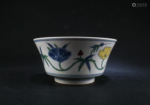 Chinese Doucai Porcelain Bowl