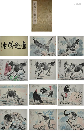 Chinese Animals Painting Paper Album