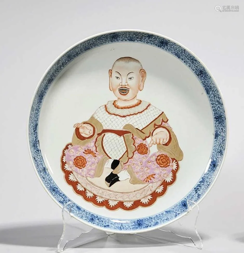 CHINESE ENAMELED PORCELAIN PLATE