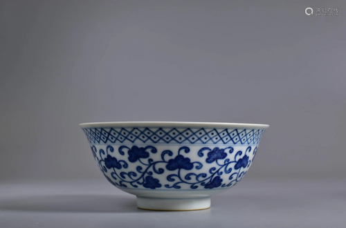 Doucai Glaze Entwining Lotus Bowl