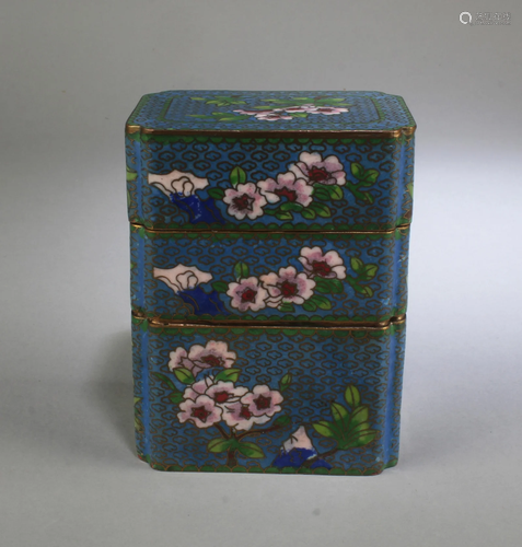 Antique Multi Tier Cloisonne Box