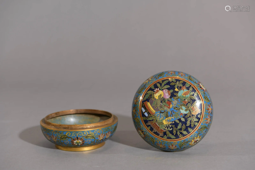 Cloisonne Enamel â€˜Sanduoâ€™ Box And Cover