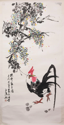 Chinese Rooster Painting