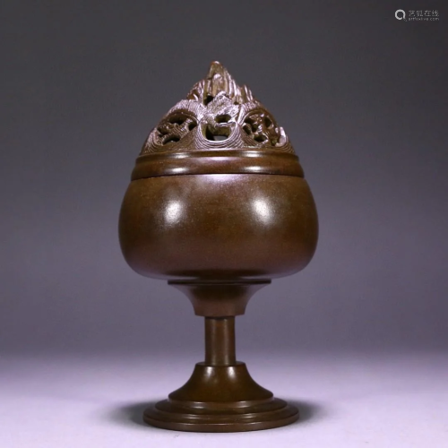 Bronze Boshan-Style Censer
