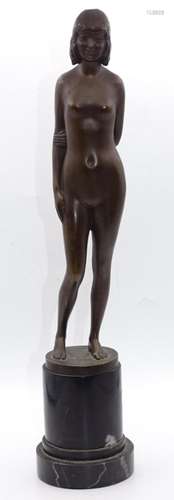 Simon MOSELSIO (1890-1964) Bronze Frauenakt auf Marmorsockel