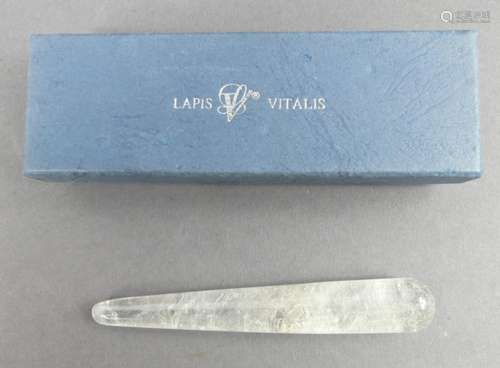 Bergkristall-Massagestab, L. 10 cm, in OVP