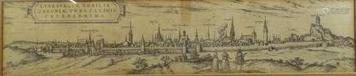 Franz HOGENBERGH (1540-1592) "Stadt Lüneburg" Kupf...