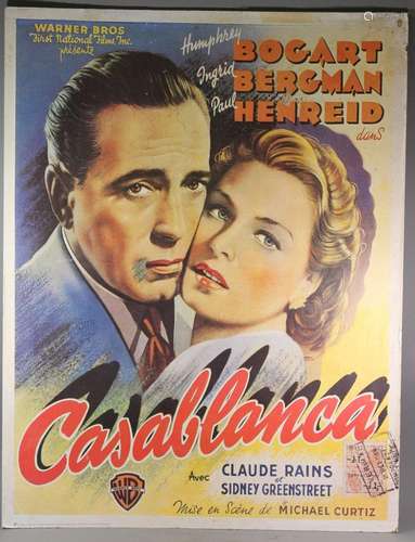 Filmplakat auf Pappe "Casablanca"