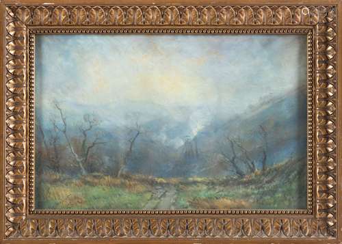 Emile NOIROT (1853-1924) Paysage Pastel sur papier Signé en ...